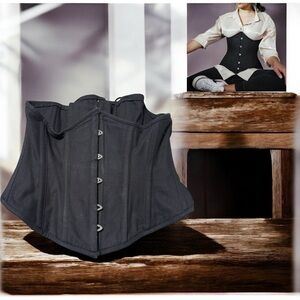 Black Corset, Orchard Cinched Corset, Waist Trainer, Professional Corset, 28